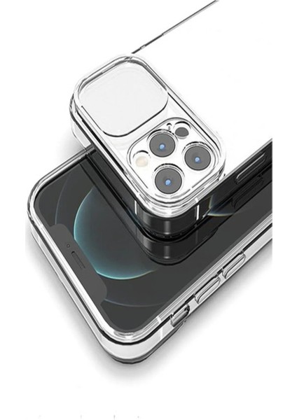 Anti Şok Özellikli Sürgülü Kamera Korumalı iPhone 12 Pro Max Şeffaf Kılıf fiyatları