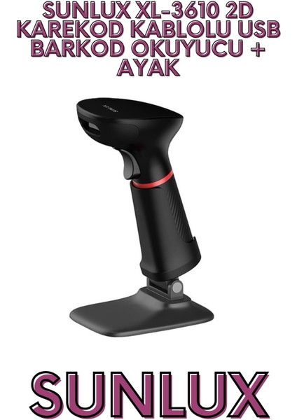XL-3610 2d Karekod Kablolu USB Barkod Okuyucu + Ayak fiyatları