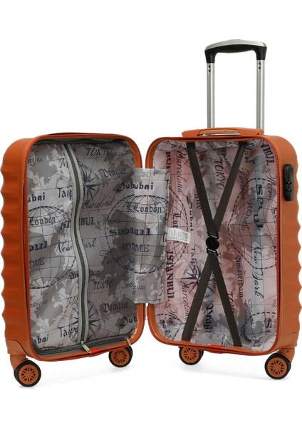 Newyork -K Abs 5pr Kıremıt Unisex Küçük Boy Valiz modelleri