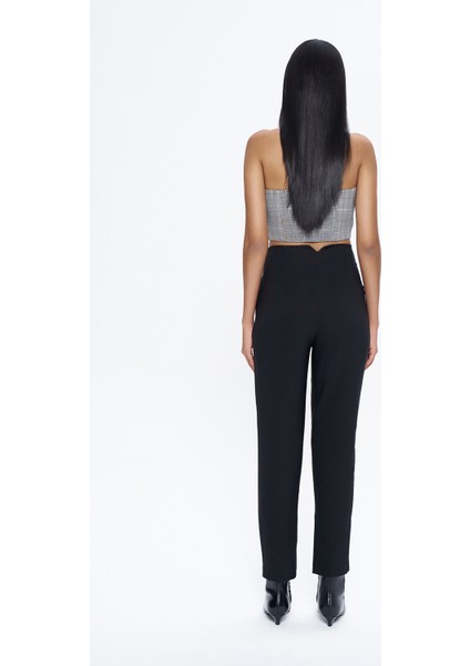 Pens Detaylı Pantolon Siyah