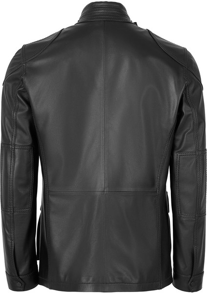 Dione Siyah Erkek Deri Mont modelleri