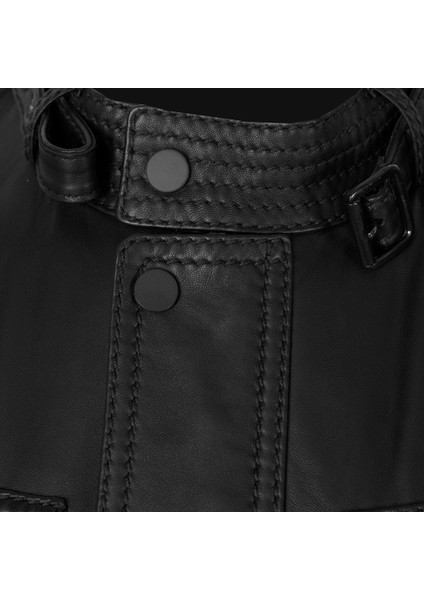 Dione Siyah Erkek Deri Mont indirimleri