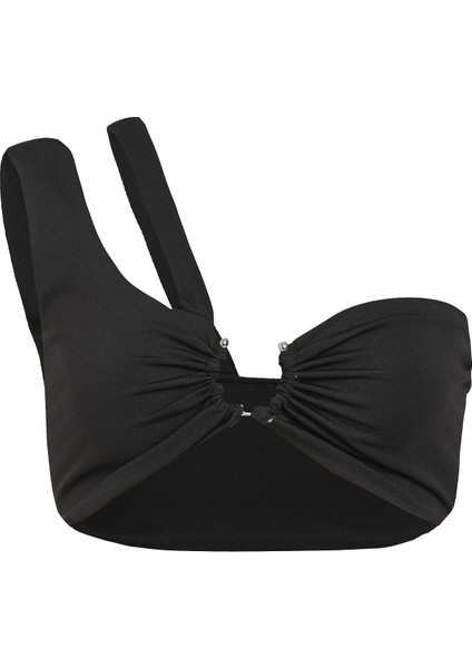 Halka Detaylı Büstiyer Siyah