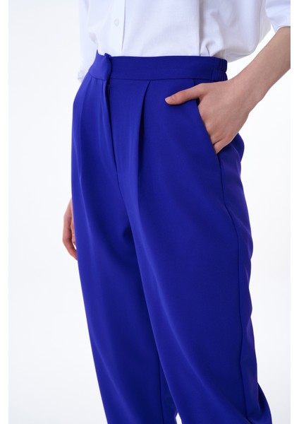 Beli Lastikli Kumaş Pantolon Sax