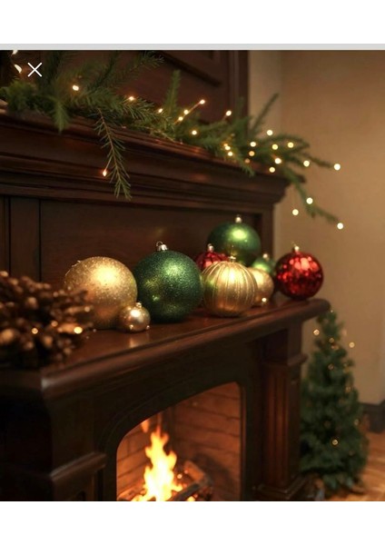 Yılbaşı Ağacı Top Süs 15 cm 9 Adet modelleri