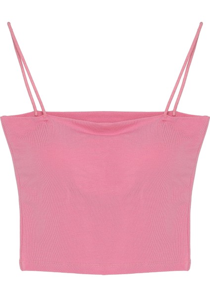 Modal Askılı Crop Basic Atlet Pembe fiyatları