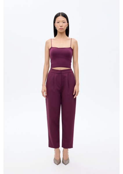 Modal Askılı Crop Basic Atlet Bordo fırsatları