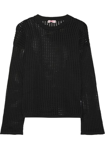 İnce Ajur Triko Siyah