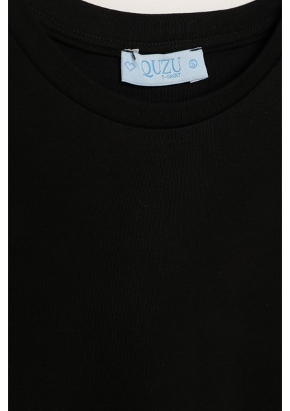 Bisiklet Yaka Basic Tişört Siyah indirimleri