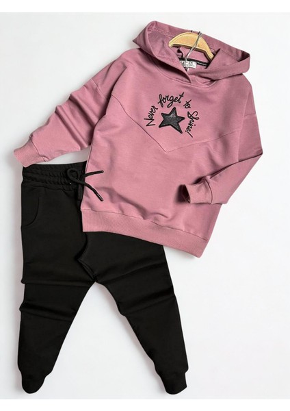 Nakışlı Yıldız Kız Çocuk Takım Fuşya fiyatları