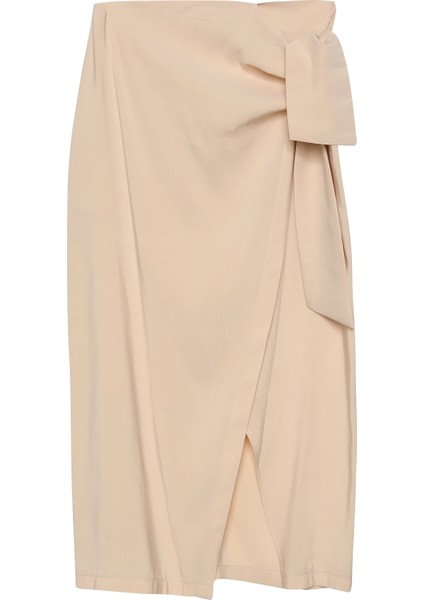 Beli Bağlamalı Anvelop Etek Taş