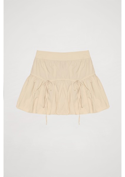 Bağlamalı Mini Balon Etek Taş