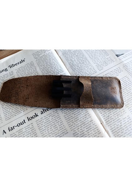 Crazy Gerçek Deri Özel Kalemleriniz Için Kalemlik ( 3*4 Kalem Için ) 28 cm \ 8 cm Büyük Boy Nlu2 fırsatları