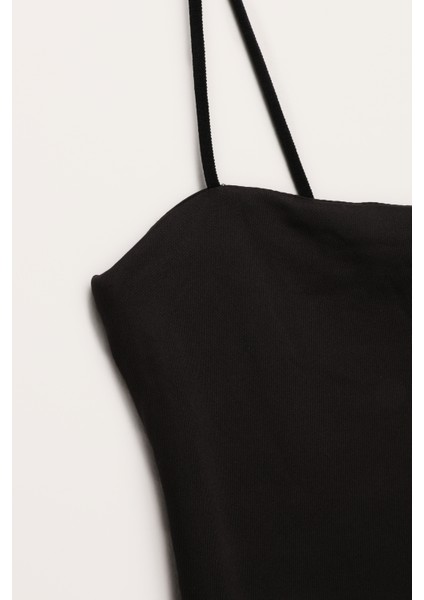 Askılı Bodysuit Siyah