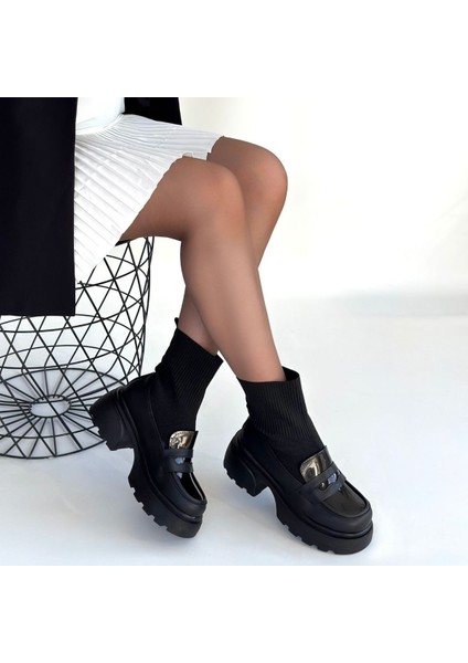 Streçli Bot Siyah Topuk Boyu 5 cm fırsatları