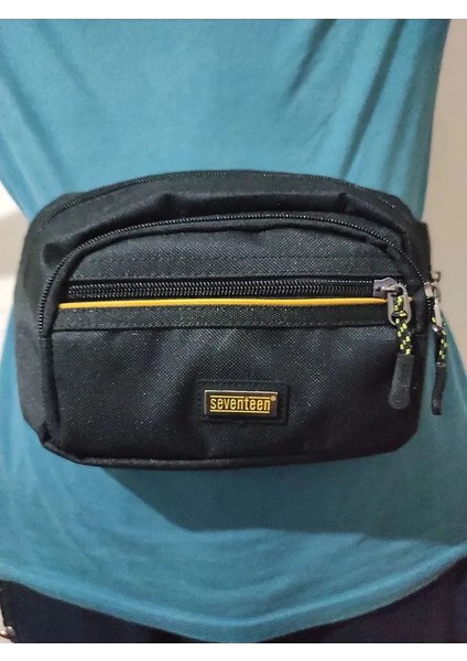 3471 Erkek Lüks Siyah Renk Bol Bölmeli Çapraz Çanta