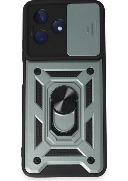 Realme C53 Kılıf Pars Lens Yüzüklü Silikon - Yeşil - MRS4525-5087