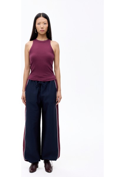 Halter Yaka Basic Fitilli Atlet Mürdüm indirimleri