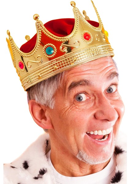 Altın Renk Yetişkin Çocuk Uyumlu Kral Tacı 60 cm (5067) indirimleri