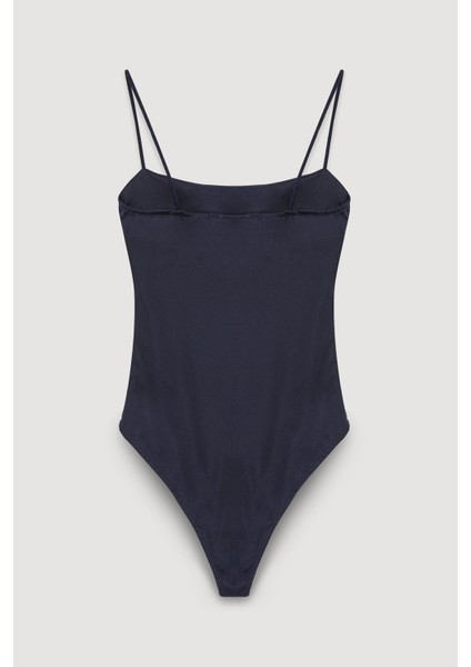 Askılı Bodysuit Lacivert