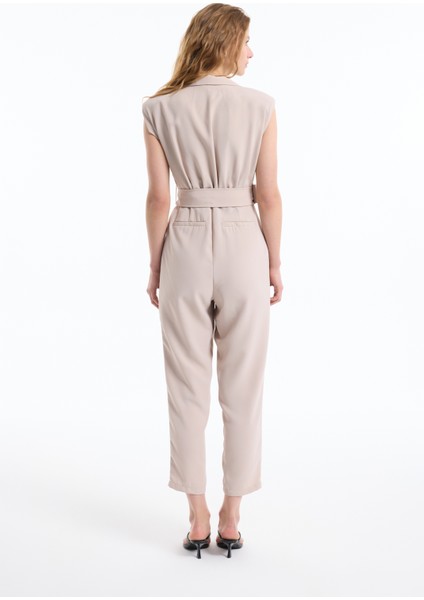 Kruvaze Yaka Kemerli Uzun Tulum Taş