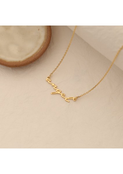 14 Ayar Mikron Altın Kaplama Kişiye Özel İsim Kolye - CN00265