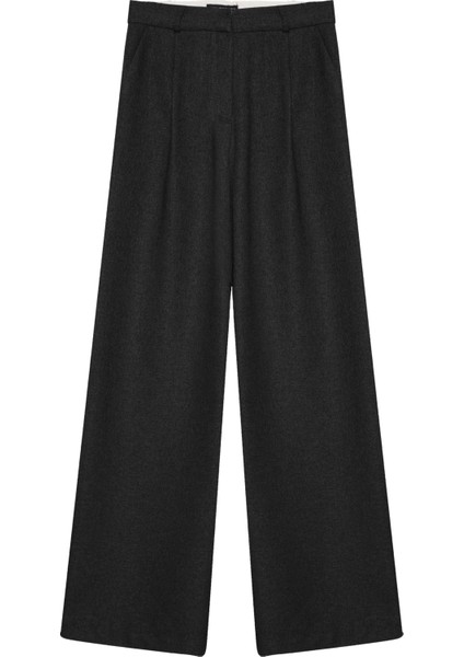 Bol Paça Palazzo Kumaş Pantolon Antrasit fiyatları