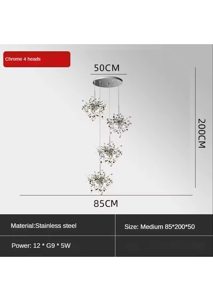 Yuvarlak Modern Dörtlü Pullu Gümüş Renkli Sarkıt Avize fiyatları