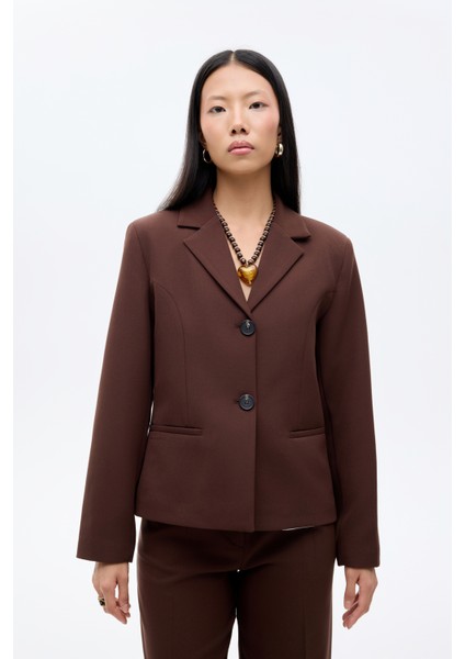 Çift Düğmeli Blazer Ceket Kahverengi fiyatları
