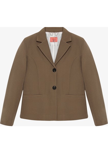 Çift Düğmeli Blazer Ceket Haki modelleri