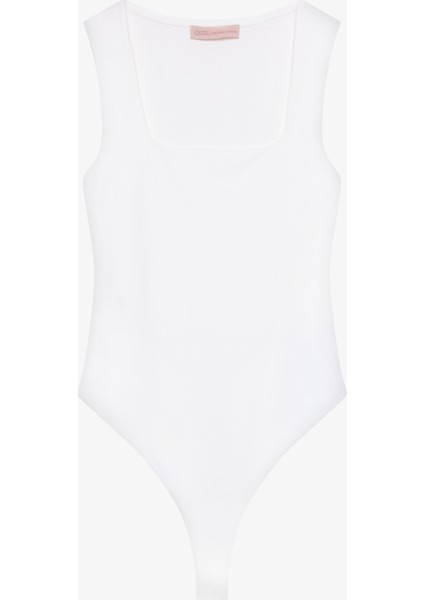 Kare Yaka Basic Bodysuit Ekru fiyatları
