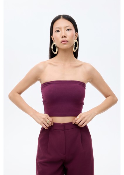 Basic Büstiyer Bluz Bordo indirimleri