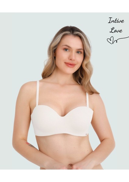 Nbb Toparlayıcı Balenli Desteksiz Straplez Sütyen – Askılı & Askısız Kullanım, Siyah Ekru Ten Renk