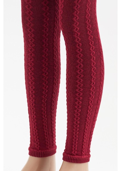 Zincir Desenli Çocuk Tayt Bordo fırsatları