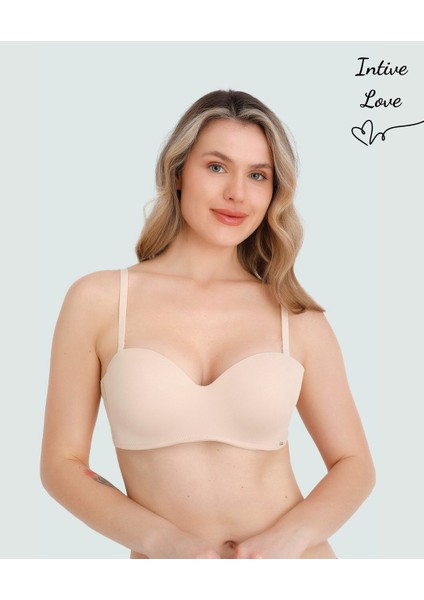 Nbb Toparlayıcı Balenli Desteksiz Straplez Sütyen – Askılı & Askısız Kullanım, Siyah Ekru Ten Renk