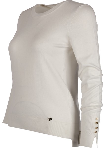 Minimalist Kadın Kazak - Uzun Kol Yuvarlak Yaka Günlük modelleri