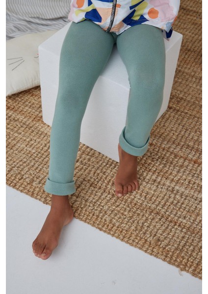 Çocuk Pamuklu Tayt Pantolon Yeşil fırsatları