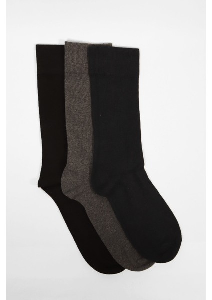 3'lü Paket Family Erkek Soket Çorap Antrasit-Lacivert-Siyah modelleri