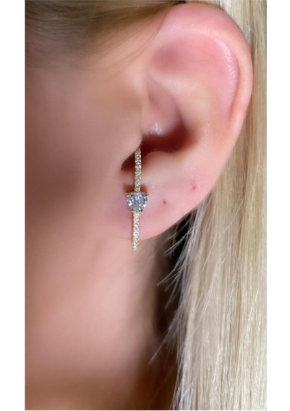 Zirkon Taşlı Kalp Küpe fiyatları