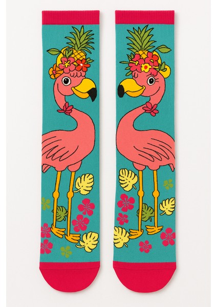 Kız Çocuk Flamingo Desenli Dizüstü Çorap fiyatları