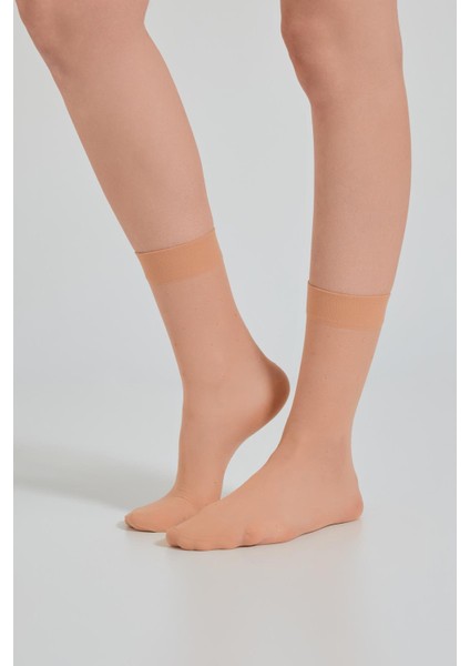 Kadın Yaldızlı İnce Soket Çorap Ten modelleri