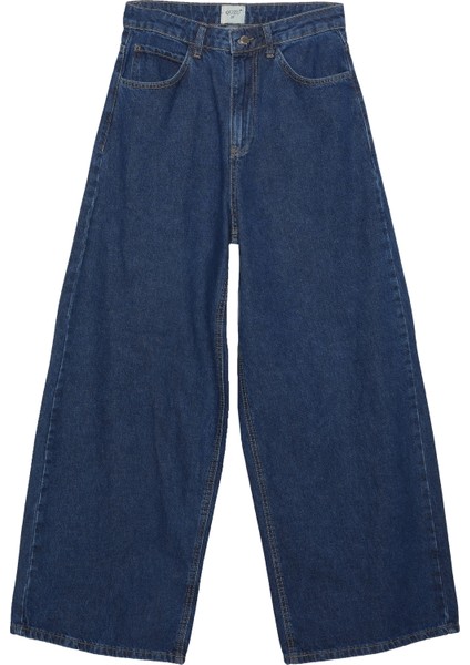Geniş Paça Kot Pantolon Mavi