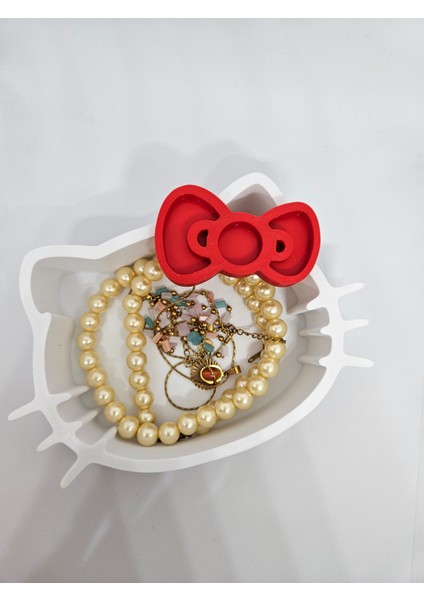 Aysbistudio Hello Kitty Şeklinde Kutu - Takı Kutusu - Çok Amaçlı Kutu -Makyaj Kutusu -Organizer