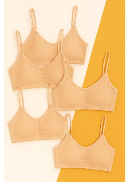 Kız Çocuk 5 Li Paket Büstiyer Ince Askılı Nude fiyatları