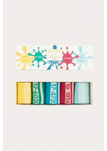 Bebek Pantone Renkli 5'li Kutulu Soket Çorap indirimleri