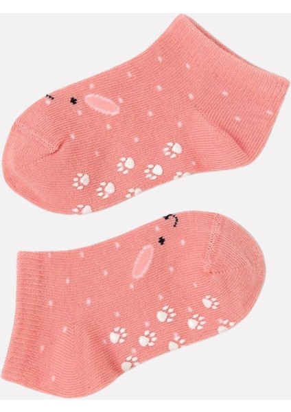 Kız Bebek Hayvan Desenli 2'li Step Çorap