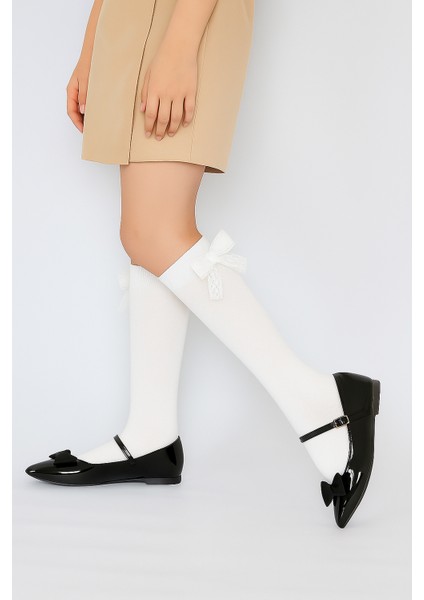 Family Dizaltı Kurdeleli Çocuk Basic Çorap Beyaz indirimleri