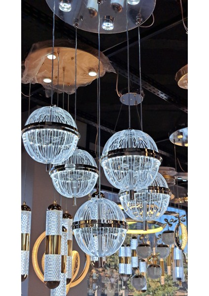 Üç Renk Kumandalı LED Sarkıt Avize modelleri