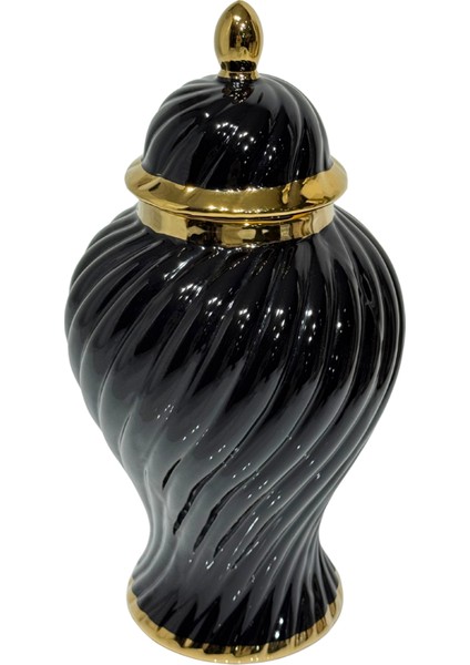 Seramik Halat Desen Büyük Küp Siyah fiyatları