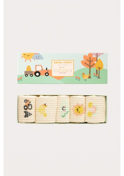 Bebek Çiftlik Temalı 5'li Kutulu Soket Çorap fiyatları